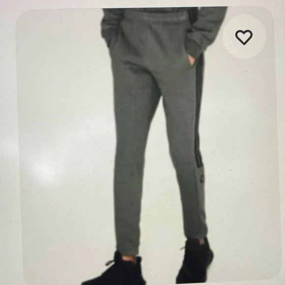 Adidas Joggers Gray Black Stripes YXS Athletic Athleisure - Picture 1 of 7